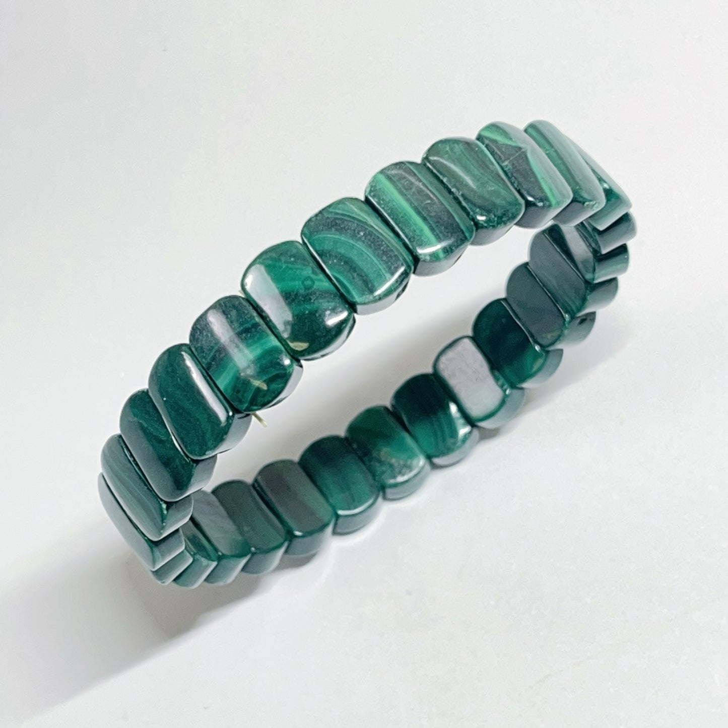 天然石 孔雀石バングル (約7x11mm)
