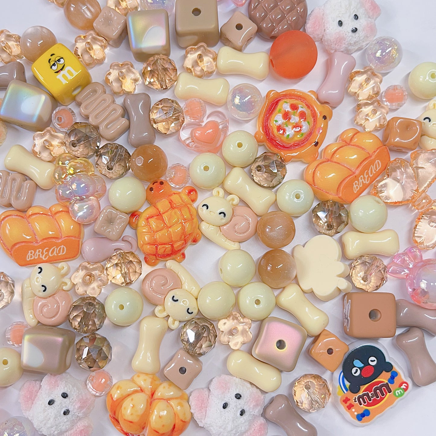 【BZ 298】絶品グルメー高品質アクリルビーズ(一部夜光)&レジンビーズ&スターライトビーズ(希土晶晶)