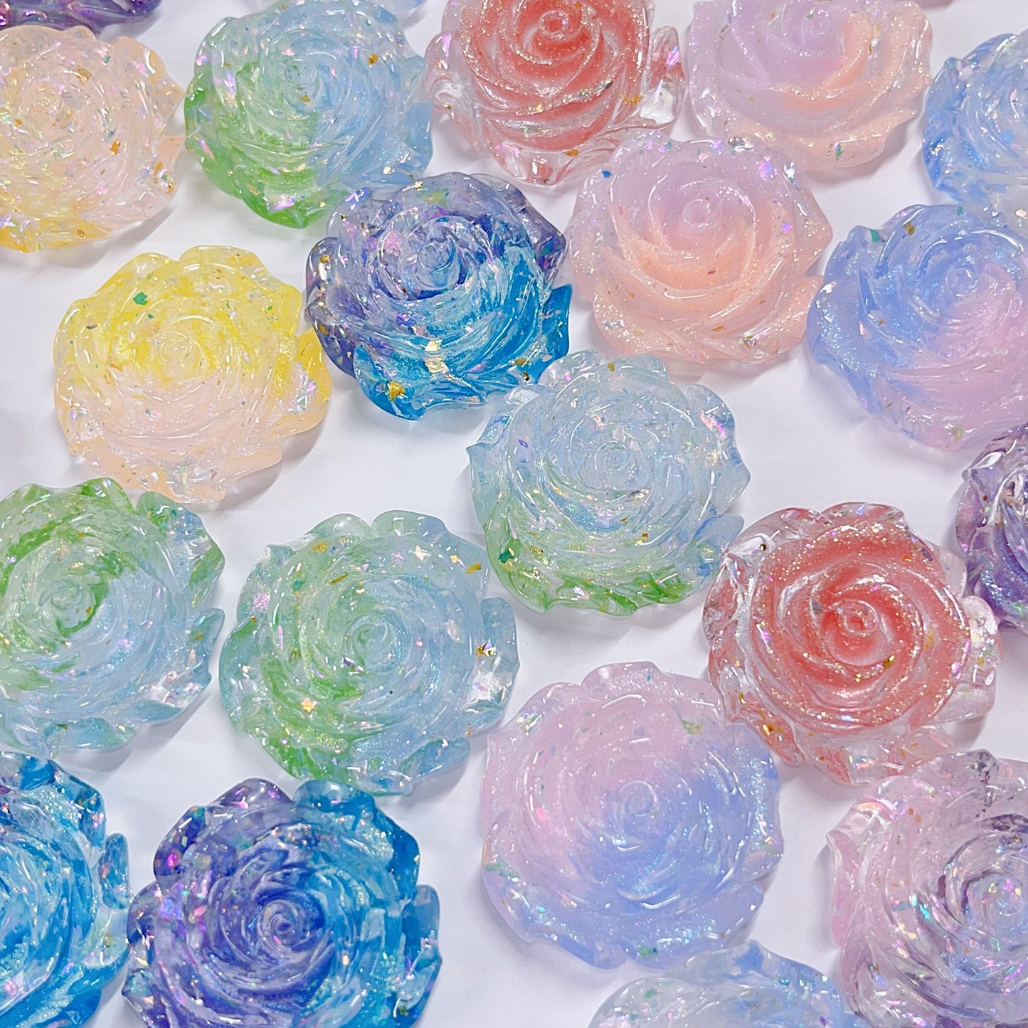 美しい薔薇ー夜光&花シリーズデコレーションパーツ