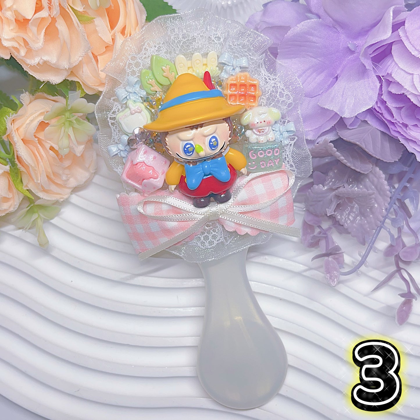 【Minao-Handmade】ホイップハンドメイドデコレーションくし&マスコット&リボン