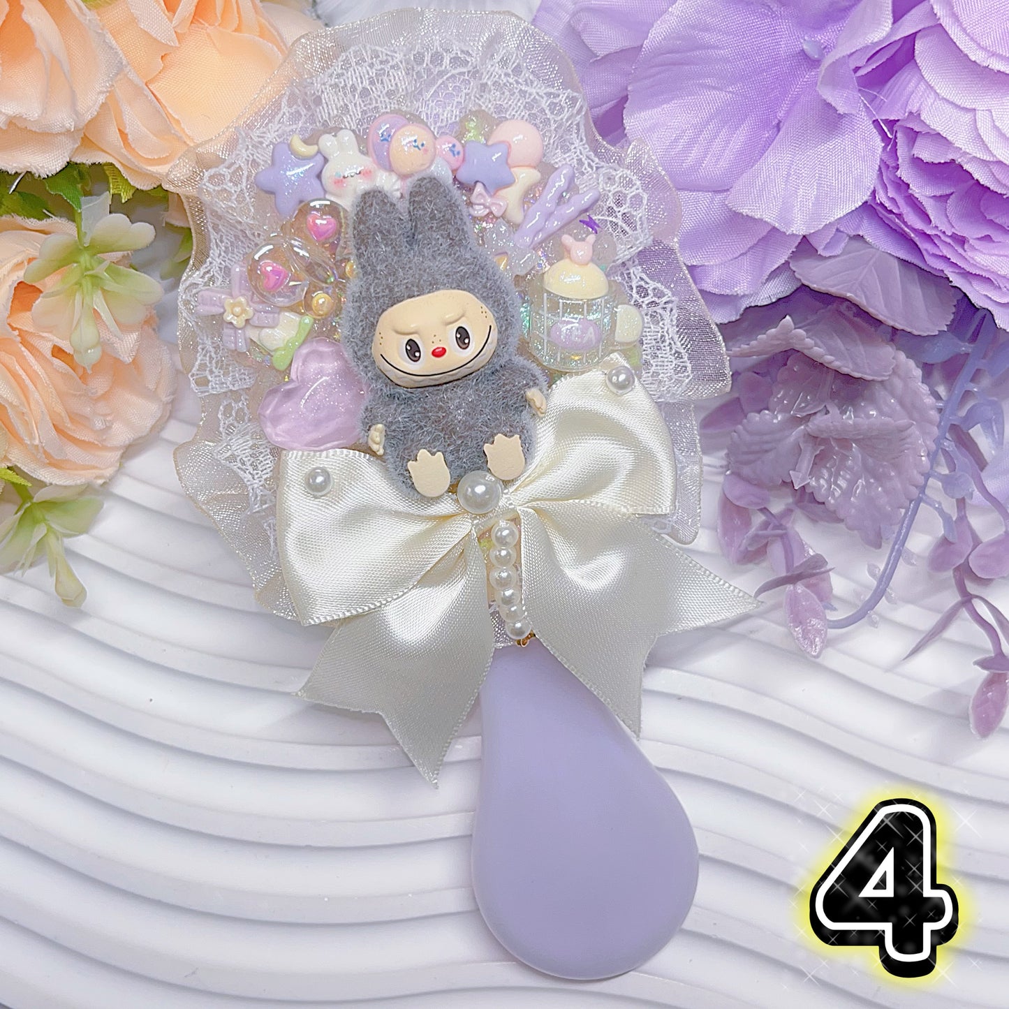 【Minao-Handmade】ホイップハンドメイドデコレーションくし&マスコット&リボン