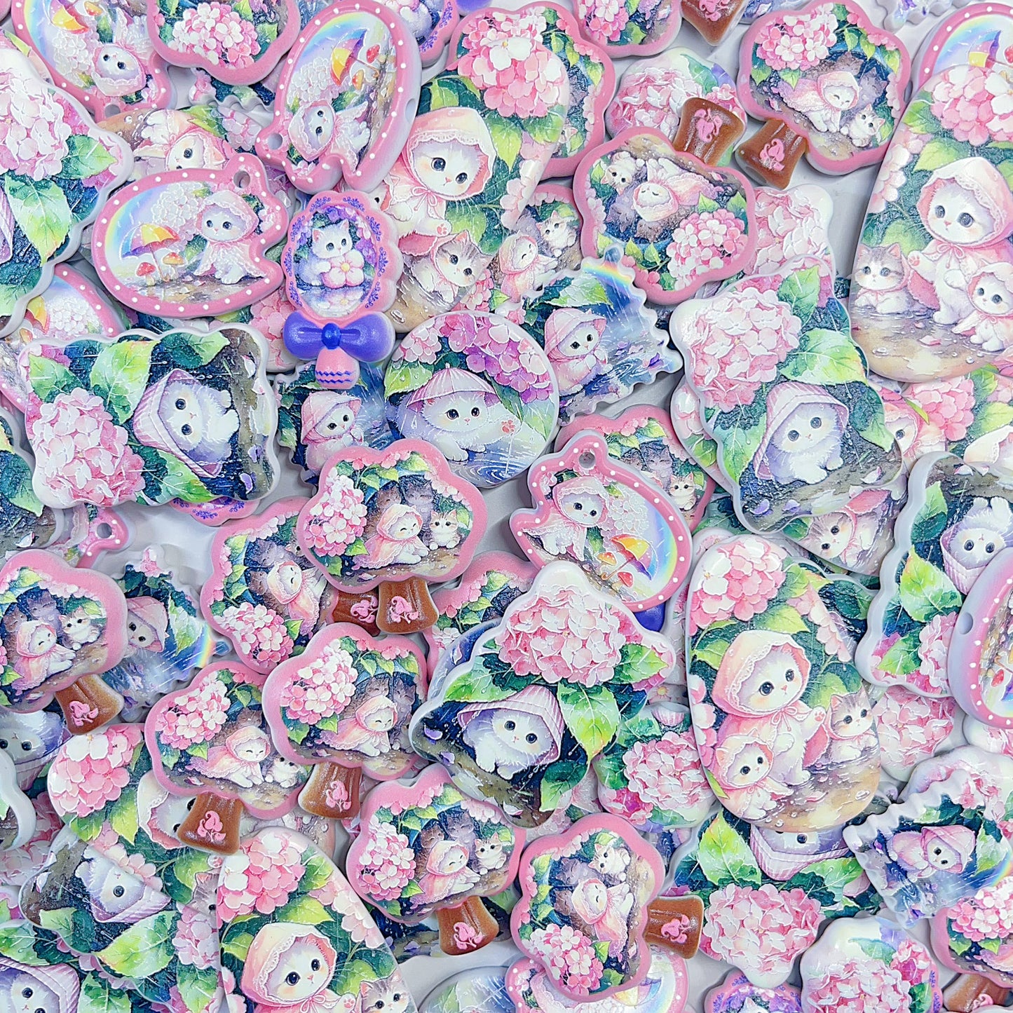 【特別奉仕品】紫陽花にゃんこーレリーフ加工ーNEW