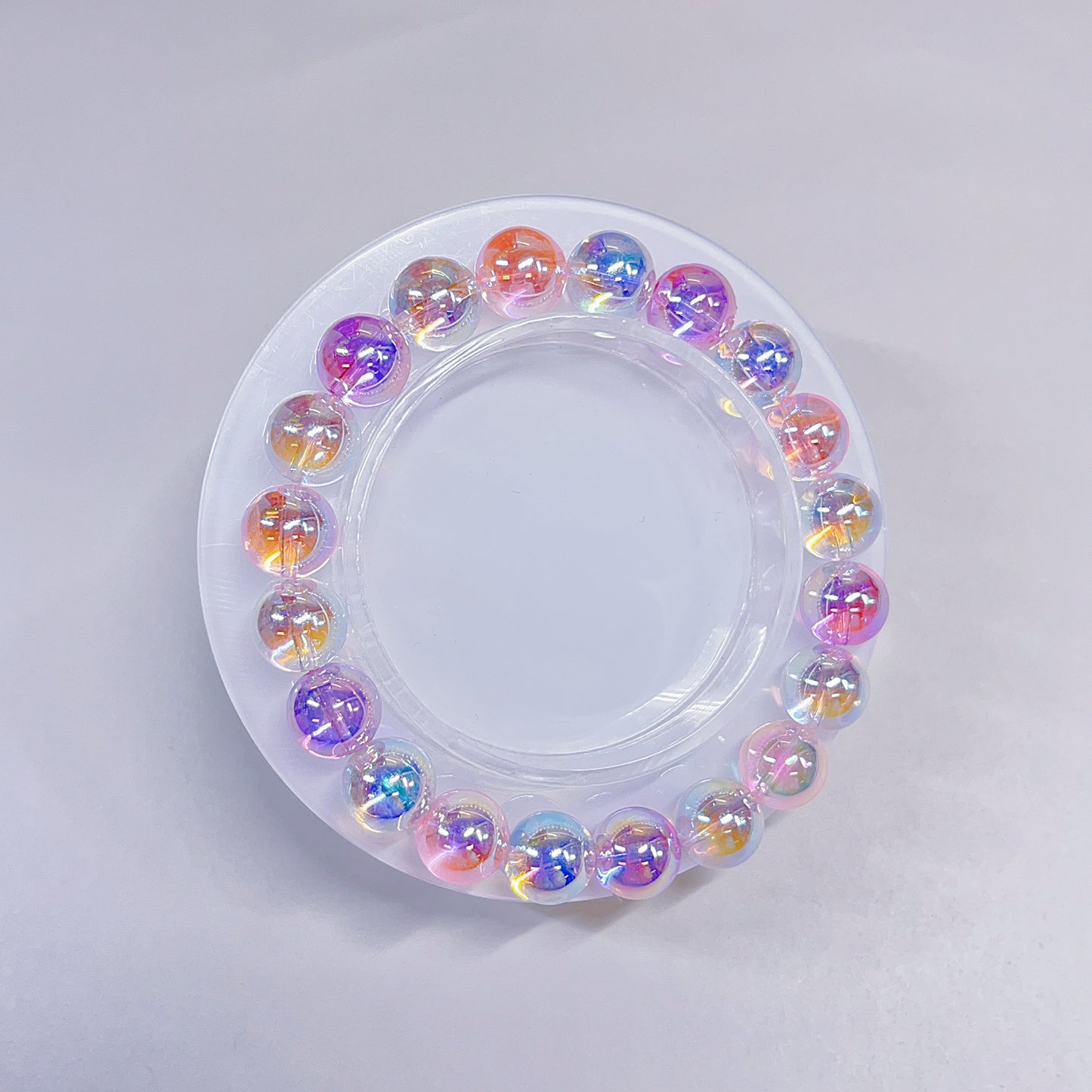【BZ 1101】泡天女ーAK天女メッキ加工ガラスビーズ 爆ちゅるんちゅるん パステルカラー 10mm 万能ビーズーNEW