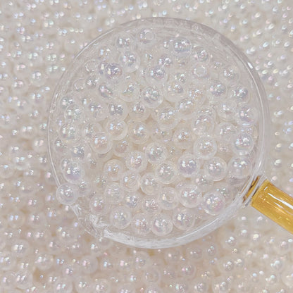【BZ 831】煌めくの世界ー高品質オーロラ光沢アクリルビーズ 　飾りビーズ　万能ビーズ　６ｍｍ