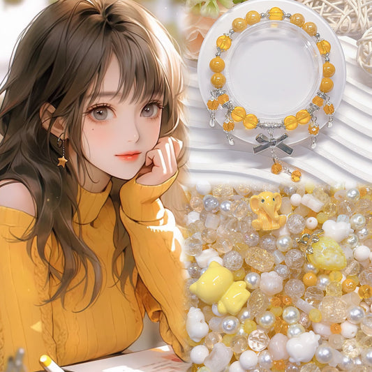 【BZ97】癒される笑顔ー高品質ガラスビーズ&レジンビーズ&アクリルビーズ&スターライトビーズ