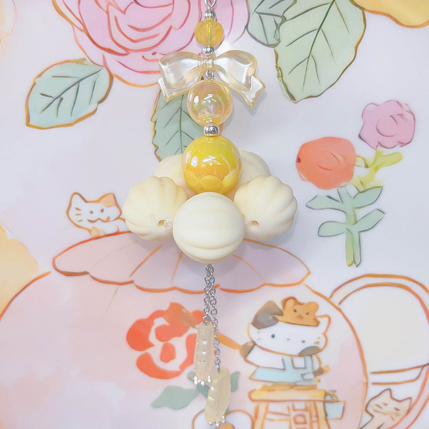 【BZ 120】花束を抱える女の子ー高品質ガラスビーズ&レジンビーズ&アクリルビーズ&スターライトビーズ