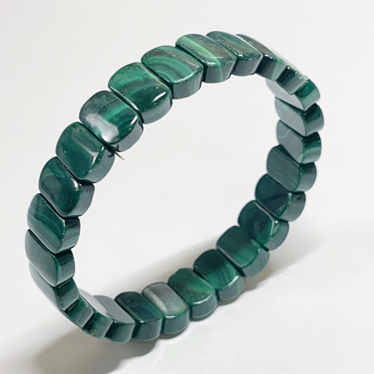 天然石　孔雀石バングル （約7x11mm）