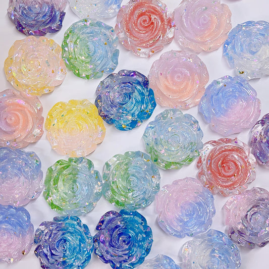美しい薔薇ー夜光&花シリーズデコレーションパーツ