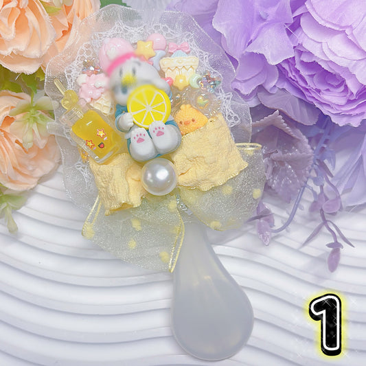 【Minao-Handmade】ホイップハンドメイドデコレーションくし&マスコット&リボン
