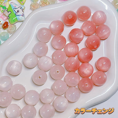 【BZ 355】ピクニックの一日ー高品質アクリルビーズ&イラストビーズ&キラキラストーンビーズ&カラーチェンジビーズ&柔らかい素材フラワー（夜光、カラーチェンジ）（プレゼント付き）