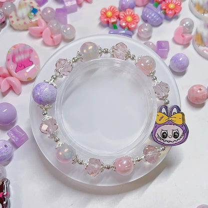 【BZ 451】ハッピーフレンズー高品質アクリルビーズ&スターライトビーズ&イラストビーズ&ガラスビーズ&レジンビーズ（プレゼント付き）