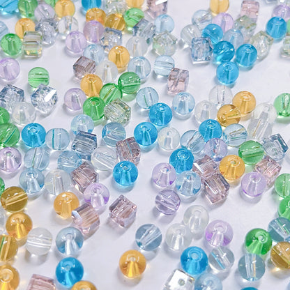 【BZ 460】宝石姫ー高品質ガラスビーズ&希土晶晶 　パステルカラー　透明感高い