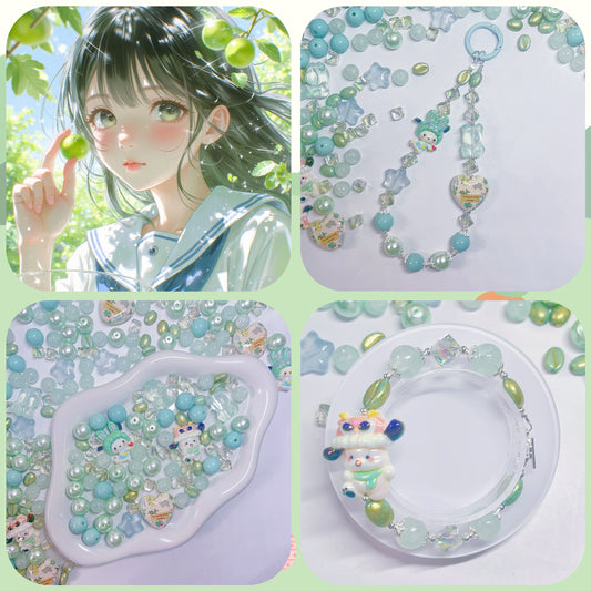 【BZ 471】青梅記憶ー高品質ガラスビーズ&アクリルビーズ&希土晶晶&イラストビーズ