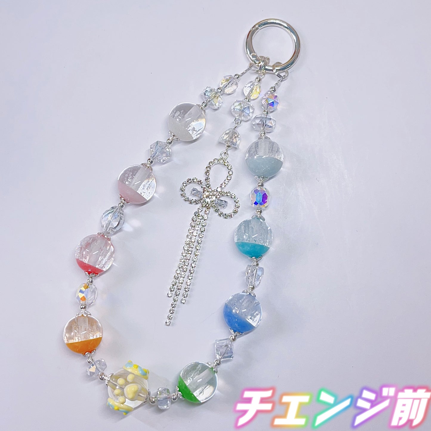 【BZ 591】雪の城ー高品質ハンドメイド樹脂ビーズ&カラーチェンジ&ちゅるんちゅるん&ラメ入り　16mm