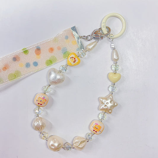 【BZ 764】キュートイエローー高品質バロック風アクリルビーズ　希土晶晶　レリーフ加工ビーズ　小サイズMIX　合わせやすい　豊かなデザイン