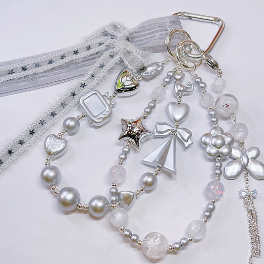 【BZ 766】雪あかりー高品質樹脂ビーズ&アクリルビーズ&ワンワン入り樹脂ビーズーNEW