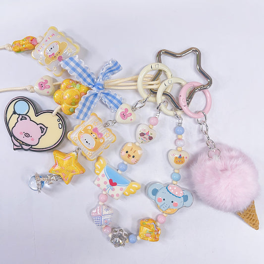 【BZ 798】元気楽園ー高品質バロック風アクリルビーズ　レリーフ加工ビーズ　小サイズMIX　合わせやすい　豊かなデザイン