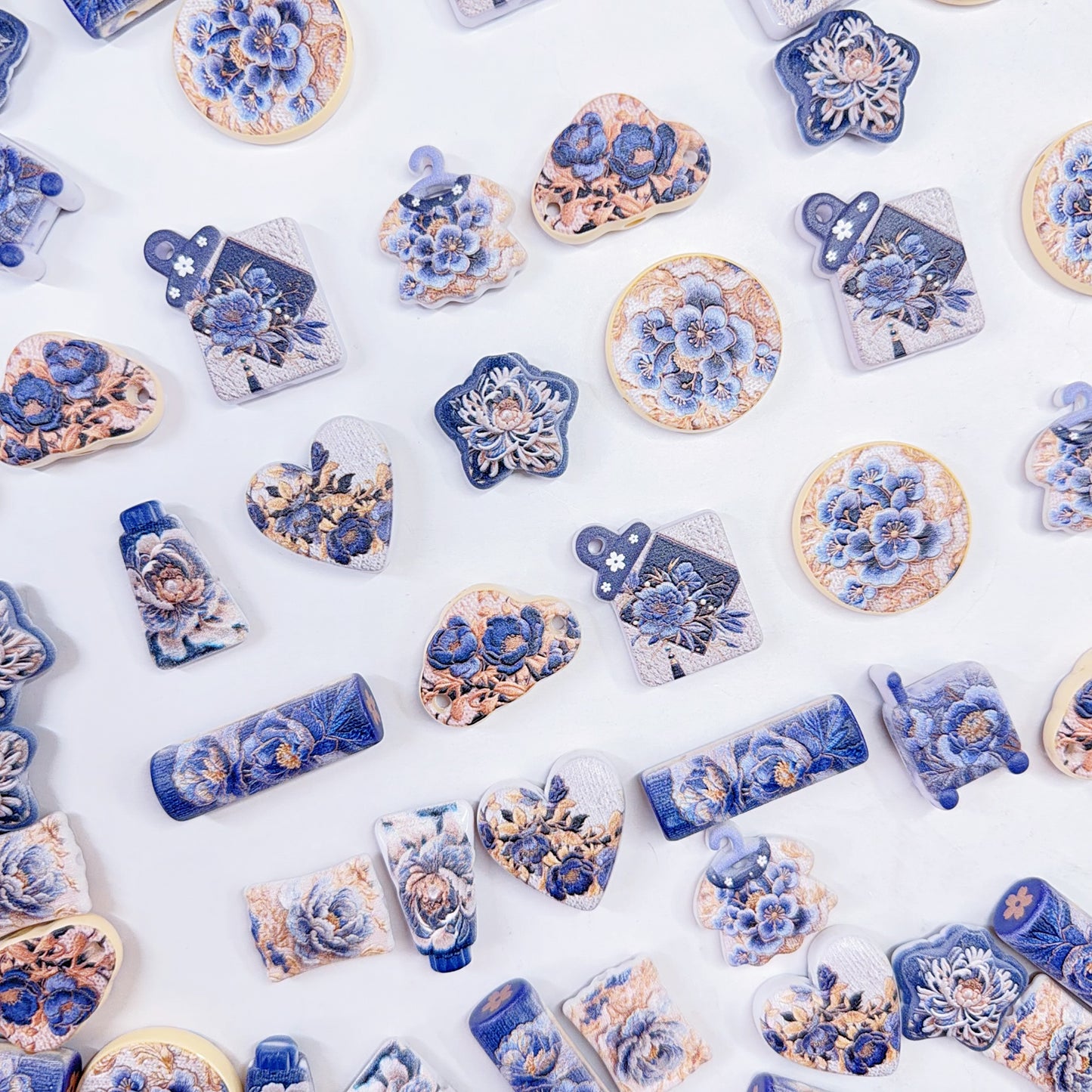 【特別奉仕品】蒼華ー刺繍デザイン　レリーフ加工　高級感