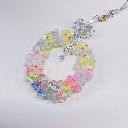 【BZ 922】ちびフラワーー高品質ガラスビーズ　小サイズ　パステルカラー　万能ビーズ　可愛い花ビーズMIX