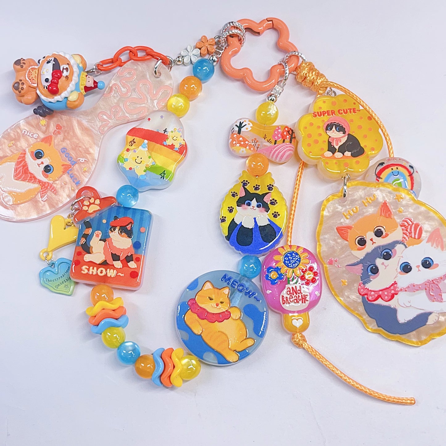 【特別奉仕品】カラフルにゃんーレリーフ加工　夜光
