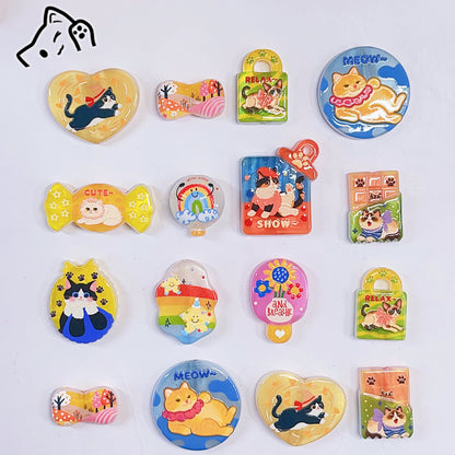 【特別奉仕品】カラフルにゃんーレリーフ加工　夜光