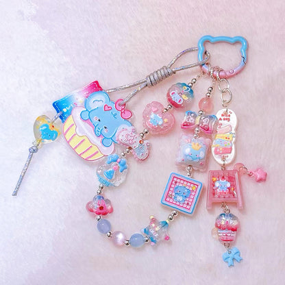【BZ 969】ゾウちゃんー高品質アクリルビーズ　レリーフ加工ビーズ（一部夜光）　小サイズMIX　合わせやすい　可愛いビーズもりもり