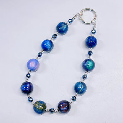 【BZ 972】蒼宙ー高品質樹脂ビーズ　ちゅるんちゅる　軽量　大人系　16mm