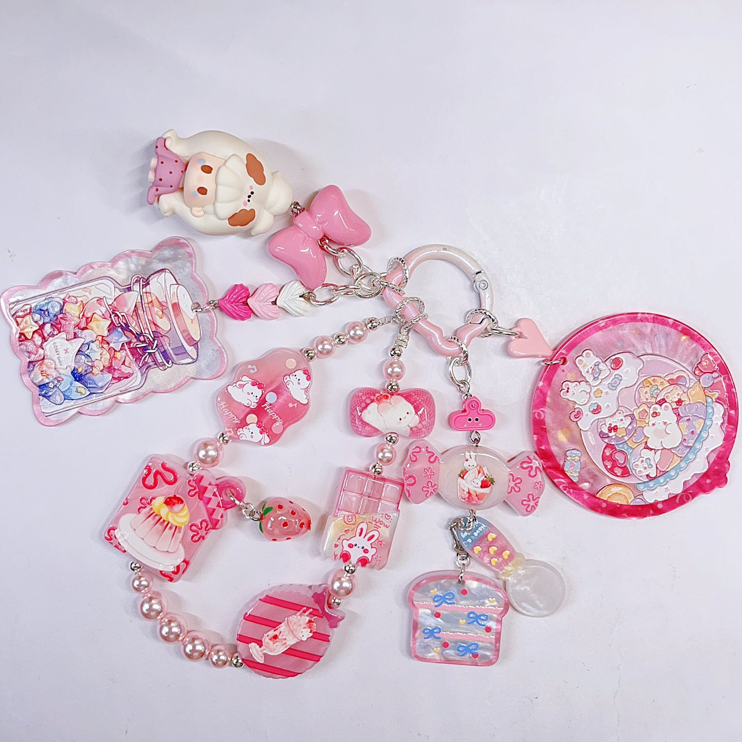 【特別奉仕品】デザートウサギーレリーフ加工ビーズ　夜光