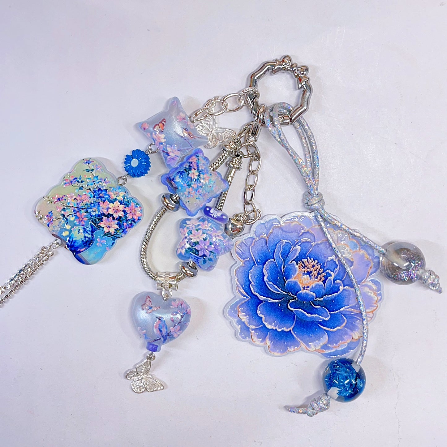 【特別奉仕品】花と小鳥ーレリーフ加工　一部夜光ーNEW