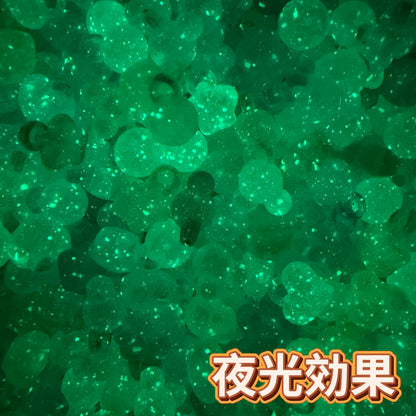 【BZ 990】夜光チャームちゃんー高品質アクリルビーズ（カン付き）　ラメラメ　夜光　飾り用ーNEW