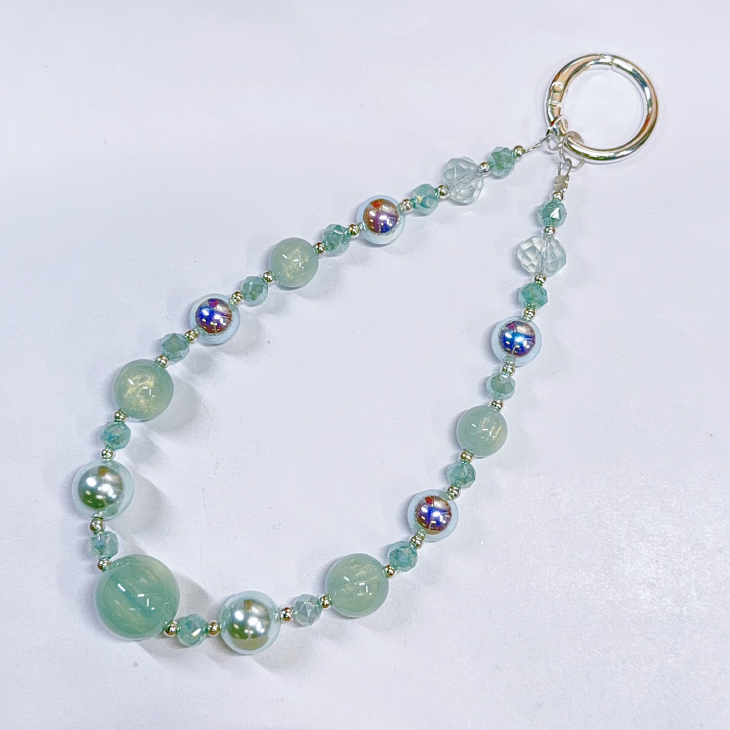 【BZ 996】夏露ー高品質樹脂ビーズ&AK天女パールビーズ&スワロフスキー風パールビーズ&ガラスビーズ　大人系ーNEW