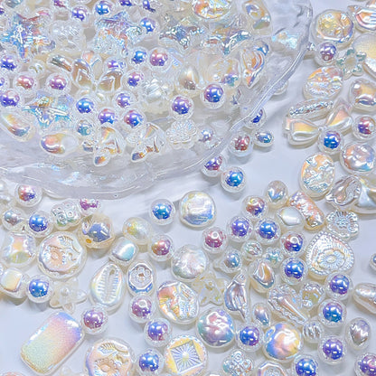 【BZ 1004】マーメイドの宝箱ーAK天女パール　光学メッキ加工バロック風アクリルビーズ　綺麗な光沢　高級感　大人系ーNEW