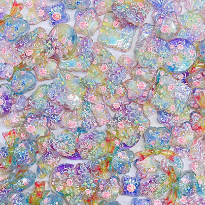 【特別奉仕品】幻の花ーレリーフ加工　ラメ入りーNEW