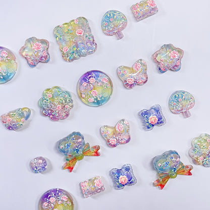 【特別奉仕品】幻の花ーレリーフ加工　ラメ入りーNEW