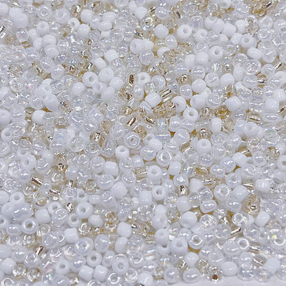 【BZ 1037】ホワイトちびー高品質ガラスビーズ　ちびビーズ　 飾り用  万能ビーズ　3ｍｍ－NEW
