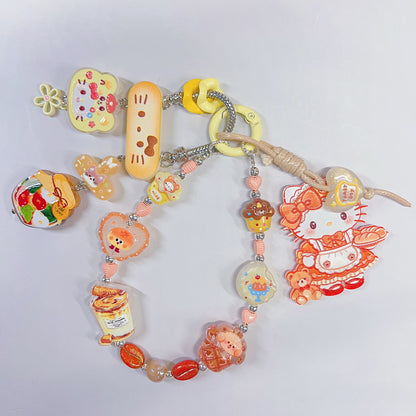 【BZ 1041】うまいパンパンー高品質アクリルビーズ　レリーフ加工ビーズ（一部夜光）　小サイズMIX　小物マシマシ入りーNEW