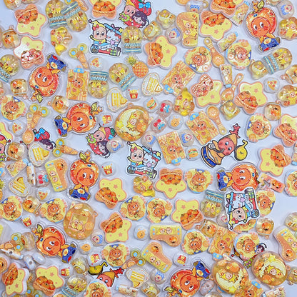 【BZ 1063】スターちゃんー高品質アクリルビーズ　レリーフ加工ビーズ　小サイズMIX　豊かなデザインーNEW