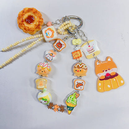 【BZ 1080】お菓子屋ー高品質レリーフ加工アクリルビーズ　ヒートン付パーツ　ミニプレート　豊かなデザインーNEW