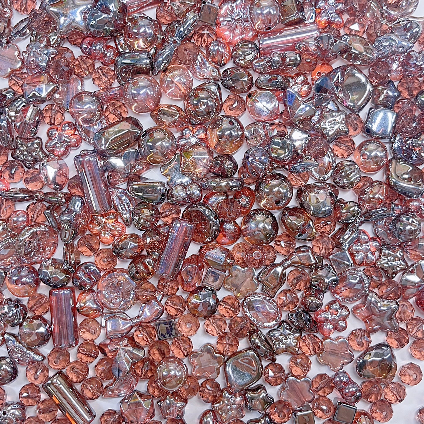 【BZ 1081】茜ー高品質メッキ加工バロック風アクリルビーズ&希土晶晶　豊かなデザイン　大人系ーNEW