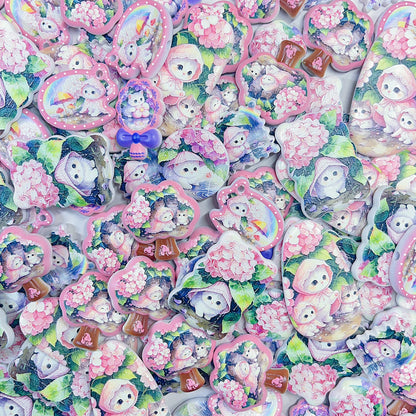 【特別奉仕品】紫陽花にゃんこーレリーフ加工ーNEW