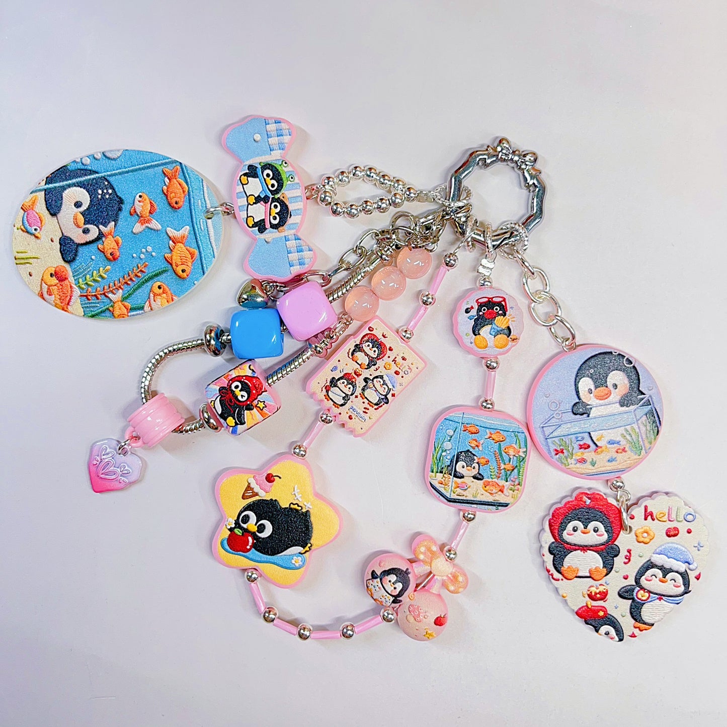 【特別奉仕品】刺繍ペンギンー刺繍デザイン　レリーフ加工ーNEW