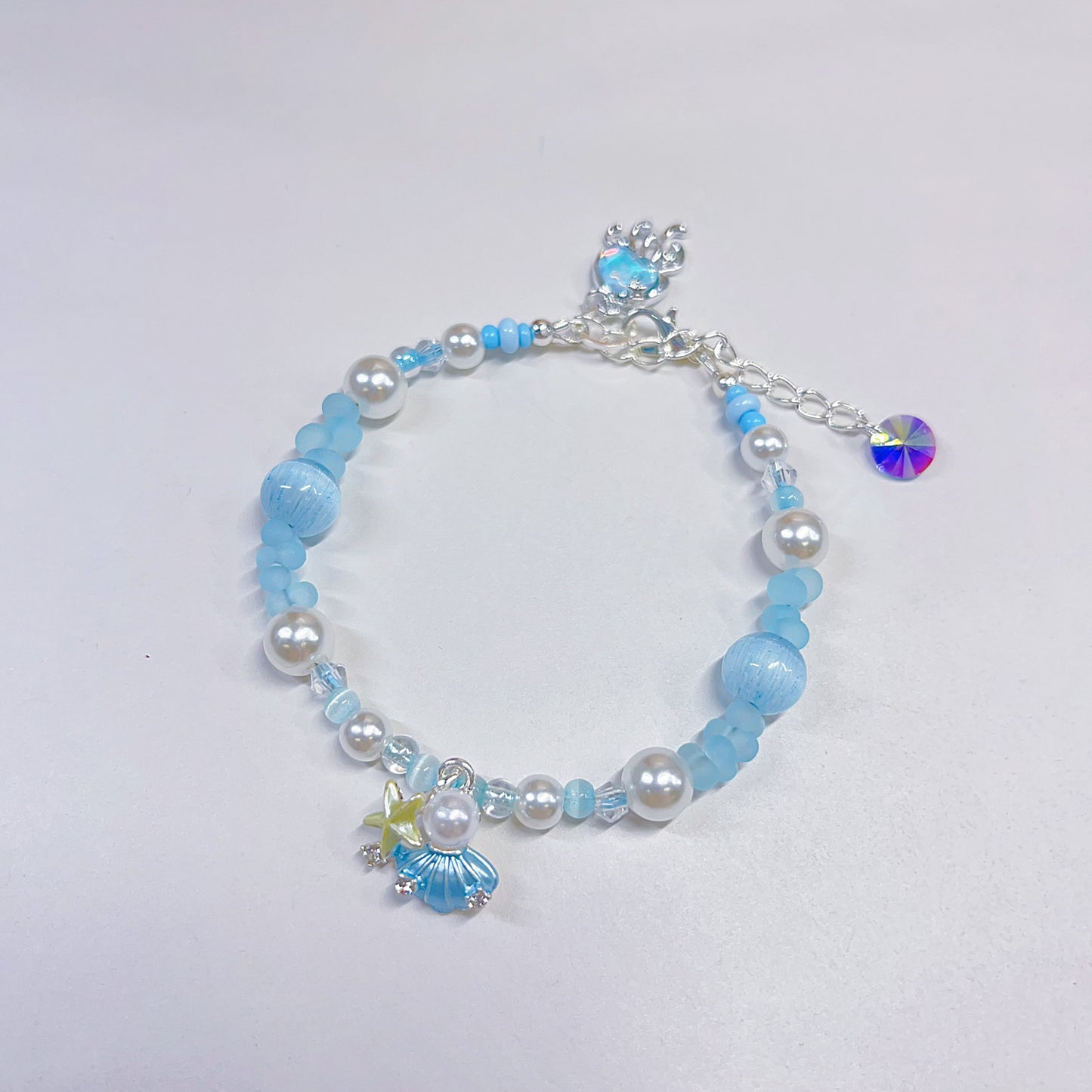 【BZ 1118】スーパー海洋ー高品質人魚姫樹脂ビーズ&アクリルビーズ&貝殻（穴あり）&ガラスビーズ&希土晶晶&ヒートン付チャーム（一部夜光）&レリーフ加工ビーズ　綺麗　大人系ーNEW