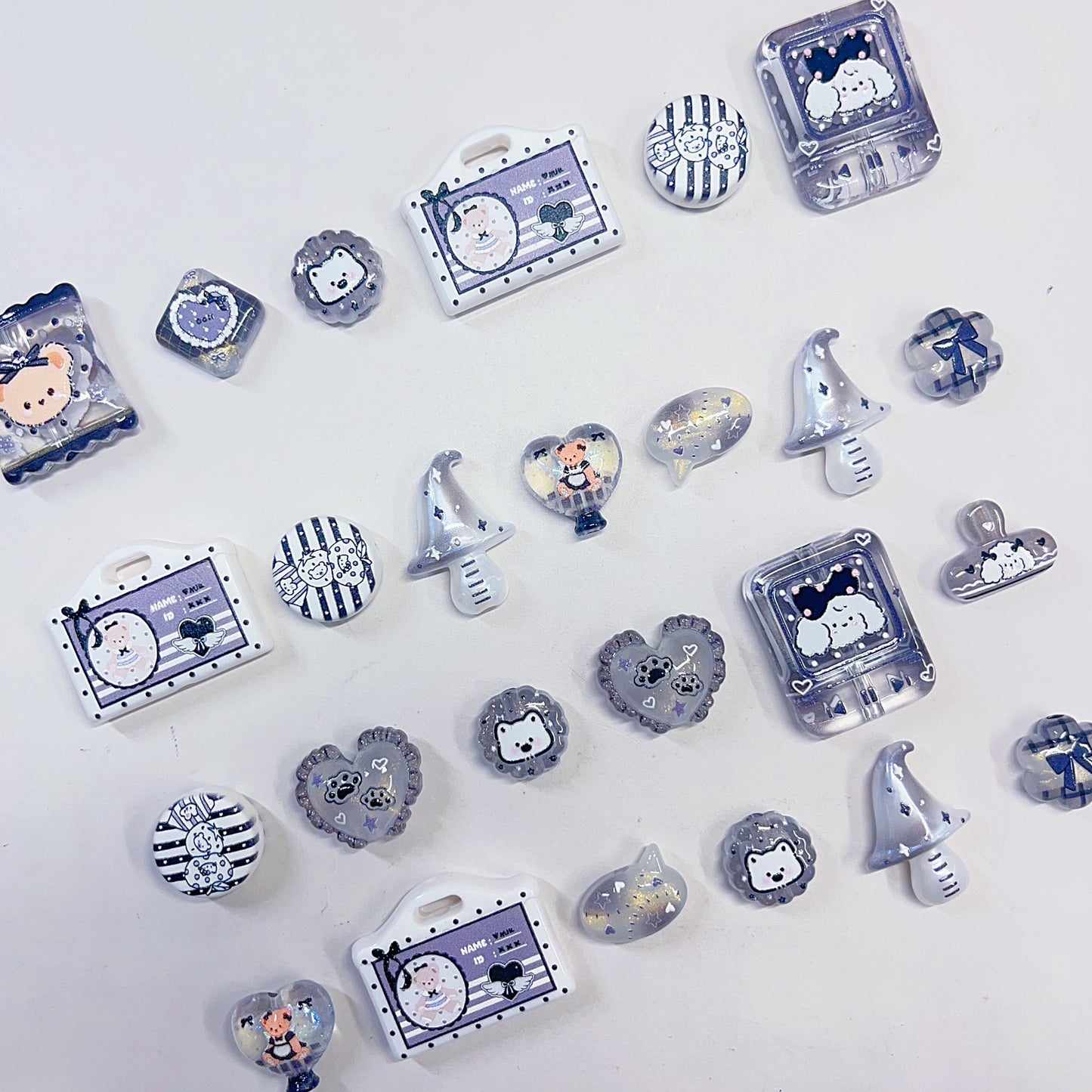 【特別奉仕品】モノクロ熊ちゃんーレリーフ加工ーNEW