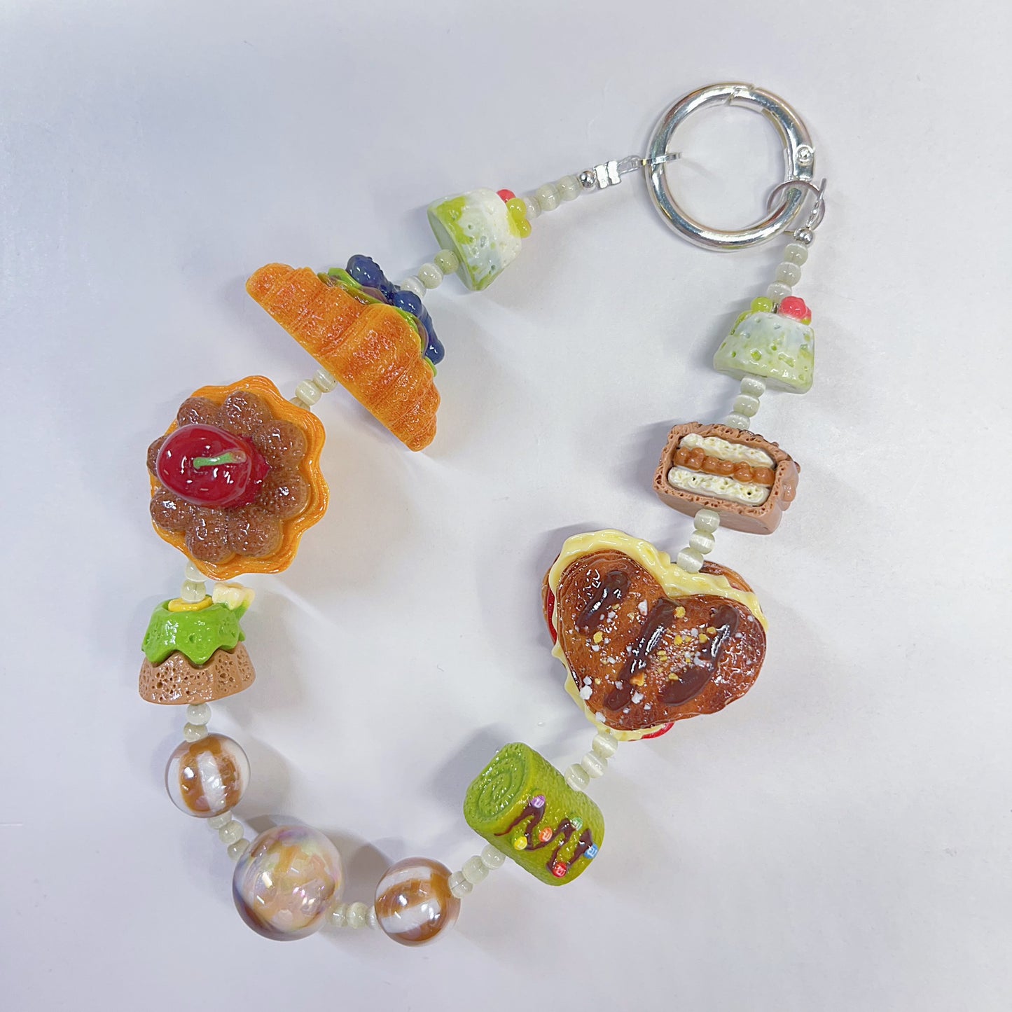 【BZ 1137】スーパー抹茶チョコー高品質メッキ加工アクリルビーズ&レリーフ加工ビーズ&ヒートン付チャーム&分厚いアクリルビーズ&デコパビーズ　豊かなデザインーNEW