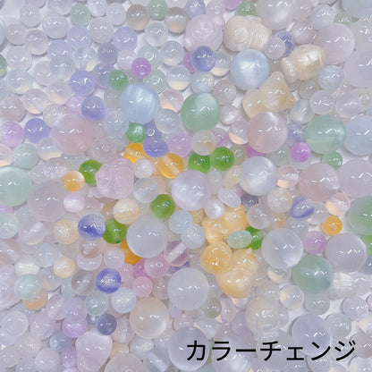 【BZ 1141】ホワイトカラーチェンジー高品質カラーチェンジ樹脂ビーズ　ちゅるんちゅるん　8ｍｍ/10ｍｍ/16ｍｍ　豊かなデザインーNEW