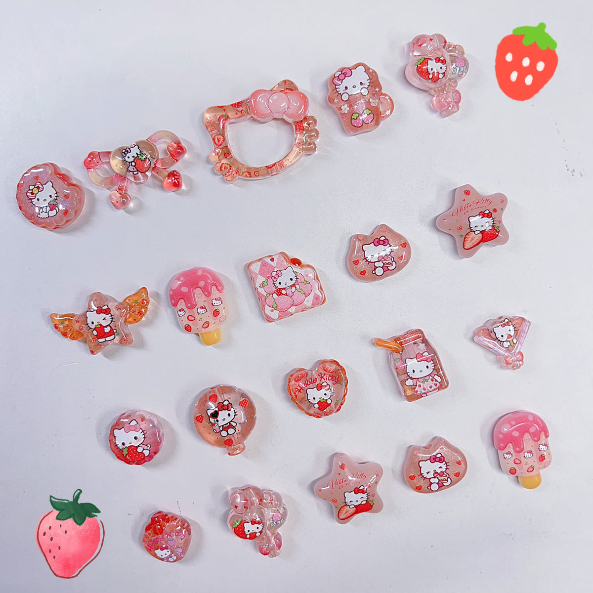 【特別奉仕品】イチゴにゃんーレリーフ加工　夜光ーNEW