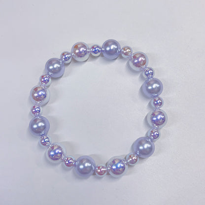 【BZ 1166】ラベンダーオーロラーAK天女パールビーズ&スワロフスキー風パールビーズ　6ｍｍ/8ｍｍ/10ｍｍ　綺麗　大人系ーNEW