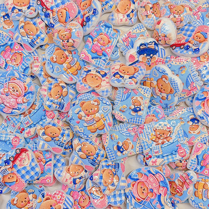 【特別奉仕品】刺繍くまちゃんー刺繍デザイン　レリーフ加工ーNEW