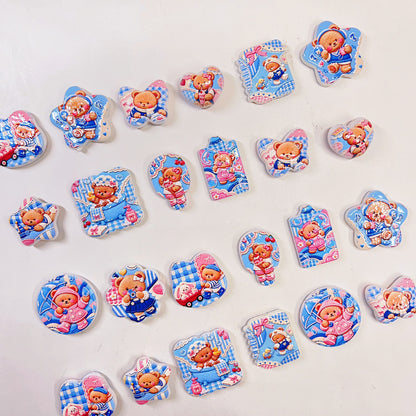 【特別奉仕品】刺繍くまちゃんー刺繍デザイン　レリーフ加工ーNEW