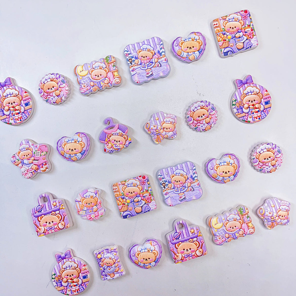 【特別奉仕品】パープルくまーレリーフ加工ーNEW